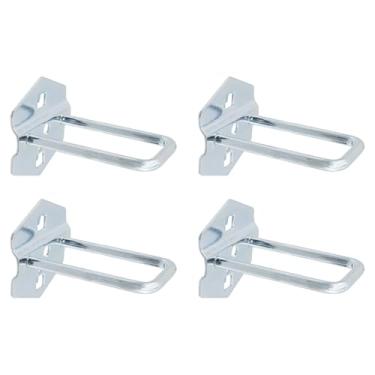 Imagem de Rannb Ganchos Pegboard de aço metálico resistente, ganchos de pino de 9,5 cm, adequado para quadros espaçados de 2,8 cm, ganchos de parede para pendurar martelo, ferramentas de alicate de 8,4 cm de