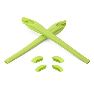 Imagem de Eye Opening Stuff Kits de borracha para substituição e nariz compatíveis com óculos de sol Oakley Flak 2.0/Flak 2.0 XL OO9188 - Verde