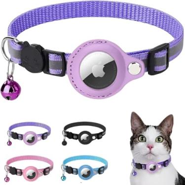 Imagem de Coleira Case Capa Fixa Para Airtag Rastreador Gps Cão Gato (Lilás)