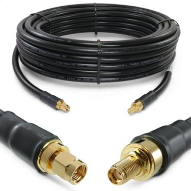 Imagem de Proxicast Cabo coaxial SMA macho para SMA fêmea premium série 400 de baixa perda (50 Ohm) - extensor de cabo de antena para 4G LTE, modems 5G/roteadores, amador, ADS-B e GPS (não para TV ou WiFi)