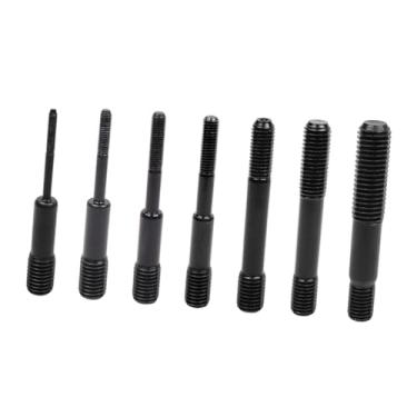 Imagem de harayaa Kit de ferramentas para ajuste de porca de rebite hidráulico pneumático de 7 peças, conjunto de peças de nariz, ajustador de porca de rebite