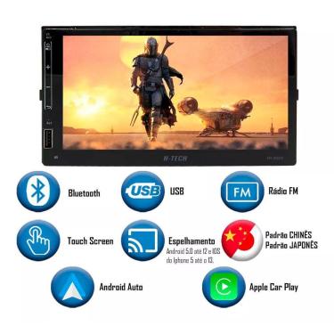 Imagem de MP5 2 DIN 7" USB/AUX/BLUETOOTH/ESP. FULL TOUCH