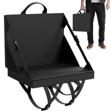 Imagem de Assentos de estádio para arquibancadas com suporte para as costas - cadeiras de arquibancada resistentes de 158 kg, almofada ultra acolchoada e base antiderrapante, assentos de estádio dobráveis