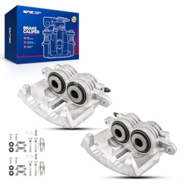 Imagem de KAX Conjunto de pinça de freio a disco adequado para Chevrolet/GMC-Silverado 1500/Silverado 1500 Classic/Sierra 1500/Tahoe/Suburban 1500/Avalanche 1500/Yukon/Sierra 1500 Classic, parte traseira
