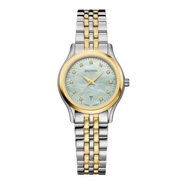 Imagem de Balmain, Lady, Beleganza, bicolor (aço e PVD amarelo), feito na Suíça, quartzo, verde, aço inoxidável 316L, B83423976