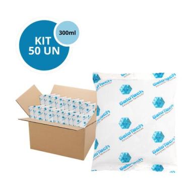 Imagem de Kit 50 Gelo Gel Bolsa Artificial Reutilizável Flexível Compressa 300g 