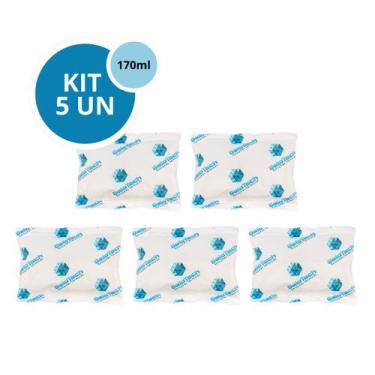 Imagem de Kit 5 Gelo Gel Bolsa Artificial Reutilizável Flexível Compressa 170g -
