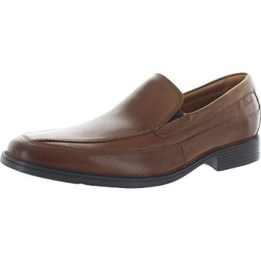 Imagem de Clarks Mocassim masculino Tilden Free, Couro marrom escuro, 9 Wide