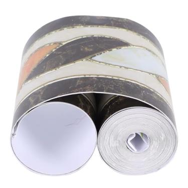 Imagem de Bordas de papel de parede autoadesivas, adesivos de rodapé, papel de parede, à prova d'água, azulejo de cerâmica, adesivo decorativo