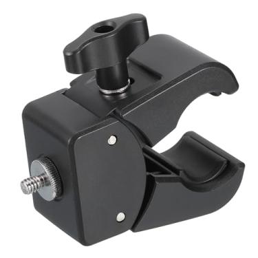 Imagem de PATIKIL Grampos de mola resistentes, grampo de mola flash com rosca macho de 0-60 mm 0-60 mm, acessório de montagem para câmera, suporte de mesa, microfone, preto