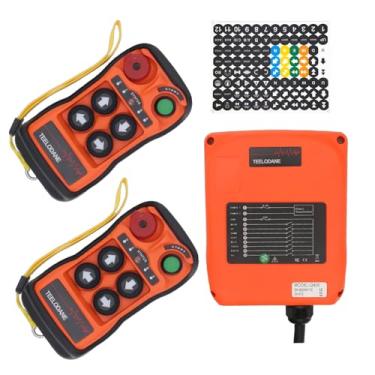 Imagem de TEELODANE Q400 Kit de controle remoto de guincho sem fio de 4 canais 24 V 110 V 220 V para elevação de guindaste, compatível com caminhão guindaste, escavadeira RC (2 transmissores + receptor ac/dc 24