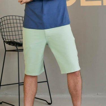 Imagem de Bermuda Sarja jeans Masculina - Max Denim, 46, Verde