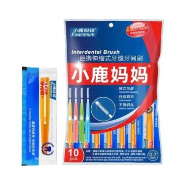 Imagem de Escova Interdentária Portátil Fawnmum 0.6-1.0mm Ferramentas Orais Para