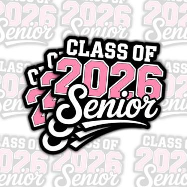 Imagem de 3 adesivos Senior 2026, adesivo Class of 2026, adesivos Senior2026, adesivos de formatura 2026 para laptop, garrafa de água, telefone, carro, janela, capacete decalque de vinil (S8, 7,6 x 7,6 cm)