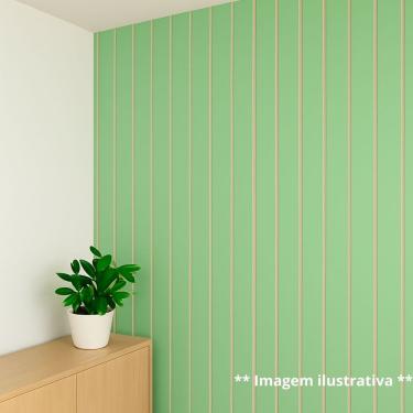 Imagem de Painel Ripado Parede Versátil Kit 100 Placas Mdf 45 X 11 Cm Verde