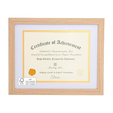 Imagem de Moldura para quadro de embarque de 28 x 35 cm com vidro resistente a estilhaços – use como moldura para fotos de 20 x 26 cm com tapete duplo ou 28 x 35 sem tapete, moldura de mesa ou parede (carvalho