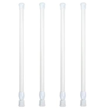Imagem de Bettli Extensões de suporte de haste de tensão de cortina com mola 30,5-50,8 cm (branco 4)