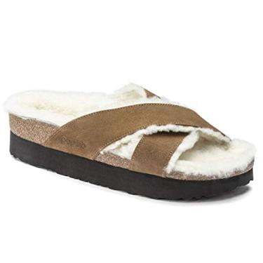 Imagem de Birkenstock Daytona PL feminino com Shearling, Camurça Chá, 39 N EU, Camurça de, 8-8.5 Narrow