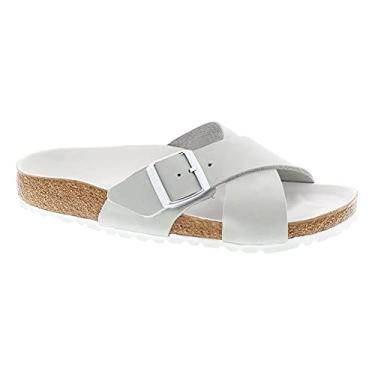 Imagem de Birkenstock Sand lia feminina Siena - largura estreita, Nobuck mineral hexagonal, 8-8.5 Narrow