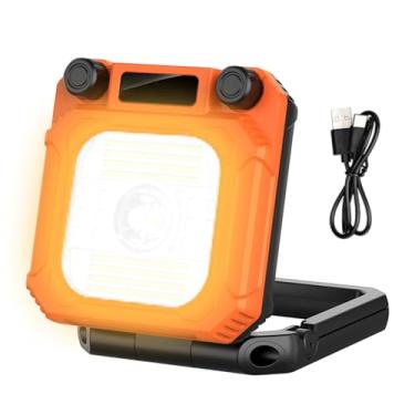 Imagem de Lanterna De Campismo,3200mAh Lanterna Magnética Dobrável - Luzes Portáteis Para Campismo 3200mAh Com Display LCD | Para Jardim Interior Quintal Trabalho Exterior Pátio Alpendre