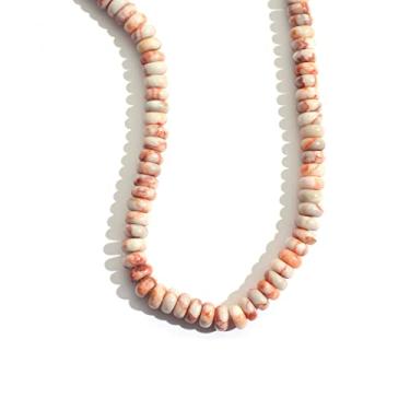 Imagem de Contas de pedra Rondelle naturais de 5 x 8 mm Redes Vermelhas Semipreciosas de Ábaco Feito à Mão para Fazer Joias Colar Pulseira DIY