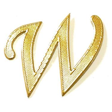 Imagem de Letras douradas de alta classe de borracha para passar a ferro com letras de transferência de calor para roupas, camisetas esportivas de jérsei, nome da equipe, chapéus, sapatos (2W)