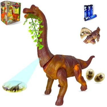 Imagem de Kit Dinossauro Bota Ovo E Pilhas C/Som Luz E Projeção Anda - Europio, 