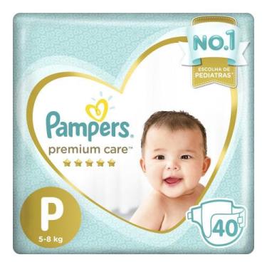 Imagem de Fralda Descartável Pampers Premium Care P 40 Unidades, P, 40