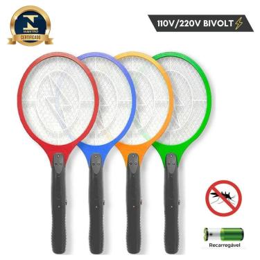 Imagem de Raquete Elétrica Para Mosquitos Bivolt Recarregável Eficaz
