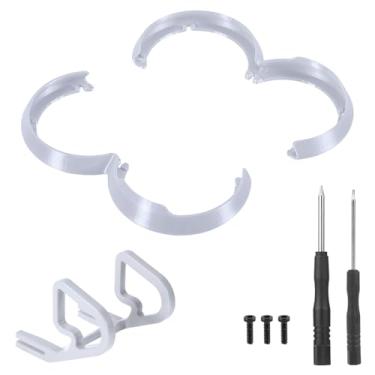 Imagem de Kit protetor de drone para DJI Neo, acessórios de drone, capa protetora de plástico, protetor de para-choques com parafuso e chave de fenda compatível com DJI Neo (cinza)