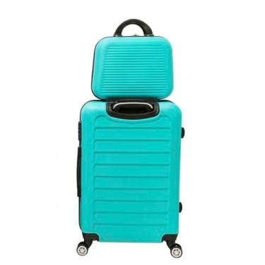 Imagem de Mala de Viagem 23kg em ABS 4 Rodinhas Removível 360° com Frasqueira Necessarie de Viagens Bagagem de Mão