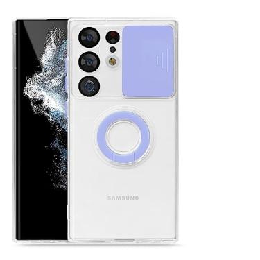 Imagem de Caso do suporte do anel de proteção da câmera para Samsung S23 S22 Ultra S23 Plus A73 A53 A13 A23 4G A52 A72 A32 A22 Tampa transparente, T10, para Samsung S23Ultra