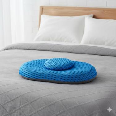 Imagem de Travesseiro Lombar Ortopédico Curvo Apoio para Costas e Coluna Ergonômico