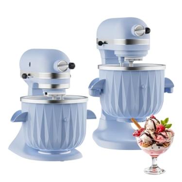 Imagem de InnoMoon Acessório para máquina de sorvete para batedeira KitchenAid, compatível com Kitchenaid 4,5 QT/5 QT/6 QT/7 QT, iogurte congelado de 2 litros, máquina de sorvete de sorvete, máquina de sorvete