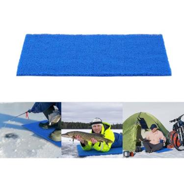 Imagem de Tinideya Tapete de barraca de pesca no gelo 40,6 x 61 cm à prova d'água tapete de barraca interior/externo tapete antiderrapante para pesca de inverno, acampamento, atividades ao ar livre trailers