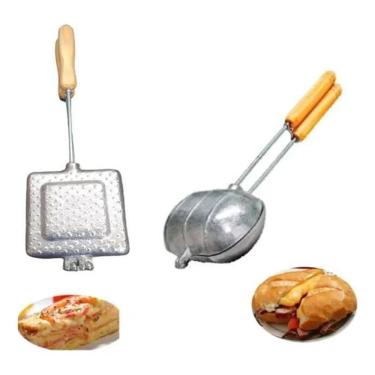 Imagem de 2X Kit Baurutex Tostex Pão Forma Francês Sanduicheira Alumin