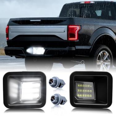 Imagem de D-Lumina Conjunto de lâmpada de placa de licença LED com soquete para caminhonete 2017-2024 Fo'rd F250 F350 F450 Super Duty, alimentado por 18-SMD 6000K luzes de etiqueta LED brancas, pacote com 2