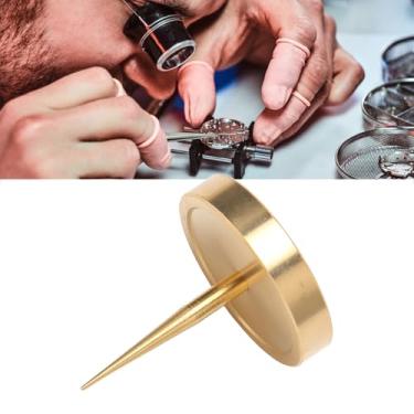 Imagem de Suporte de roda de equilíbrio de relógio, suporte de balanço de material de cobre para reparo de relógios, ferramenta de calibração de relojoeiro com suporte de mola resistente, ferramenta de reparo