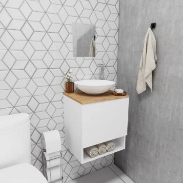 Imagem de Gabinete Armario Para Banheiro Com Cuba E Branco/Hanover