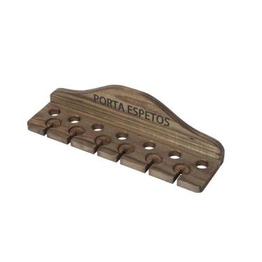 Imagem de Porta Espeto Rústico De Madeira Pinus - Stolf