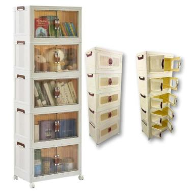 Imagem de Armario Organizador 5 Andares Dobravel Empilhavel Multiuso Roupa Objet