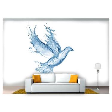 Imagem de Papel De Parede Pomba Voando Água Arte 3D Anm104 - Você Decora