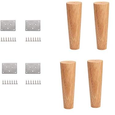 Imagem de SENNIAN Perna de móveis, pernas de substituição de pernas de sofá de madeira, pernas de suporte de armário de TV, pernas de mesa, para cômoda de cadeira de sofá, vários tamanhos, pacote com 4 (30 cm