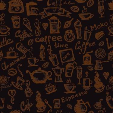 Imagem de Papel De Parede Cozinha Adesivo Lavável Preto/Marrom 3M - Artetik Digi