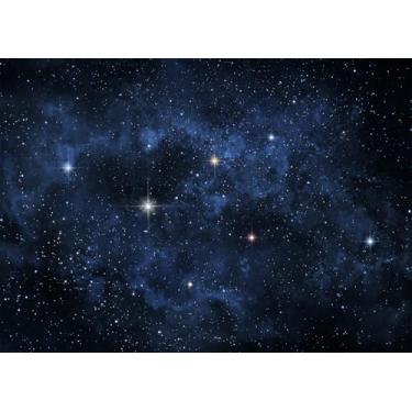 Imagem de DePhoto Fundo de estrela, céu noturno, 1,8 x 1,8 m, universo, espaço, estrelado, galáxia, estrelas, para crianças, espaço, festa de aniversário, decoração de chá de bebê, banner, estúdio fotográfico