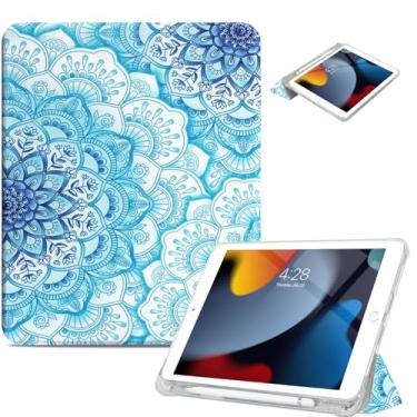 Imagem de Vimorco Capa para iPad 5ª/6ª geração de 9,7 polegadas 2017/2018, capa para iPad Air 1/2 2013/2014, suporte para lápis/2 suportes de visualização/suporte de digitação/fina, capa para iPad 5/6 gerações