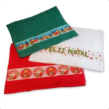 Imagem de Pano Prato Copa Atoalhado Algodão Decorado Natal (Sortido)
