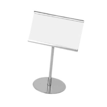 Imagem de oshhni Etiquetas para sinalização de comida, porta-cartões de visita, centros de mesa, suportes com clipes para números, porta-sinais para balcão, casamento, Altura 13.5 Cm