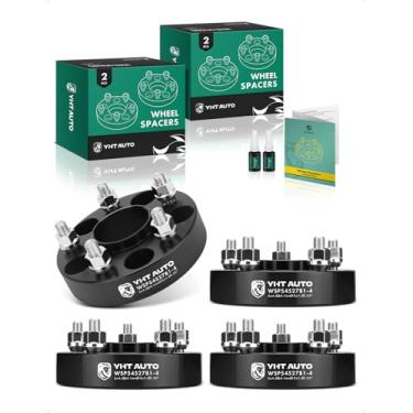 Imagem de YHTAUTO Espaçadores de roda centralizados de cubo de 5 x 4,5 cm compatíveis com Acura, modelos Honda, Accord, Civic, CR-V, Odyssey, MDX, espaçadores de pneu de 5 x 114,3 mm com pinos M12 x 1,5, furo