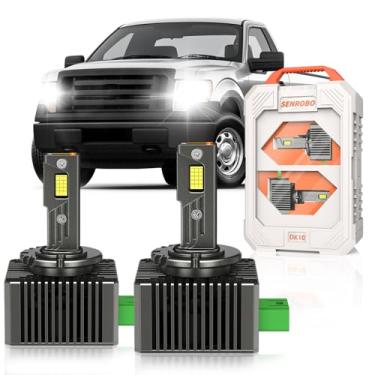 Imagem de SENROBO Compatível com lâmpadas de xenon Ford 2013-2014 F150 2013-2019 Escape Titanium Edge Flex D3S, projetor 7L7Z-13N021-A, substituição de luz HID de 35W, 6000K 30000LM 600% mais brilhante D3SC1